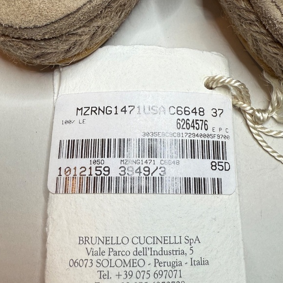 Brunello Cucinelli Espadrille Wedges Size 37 - Picture 7 of 8